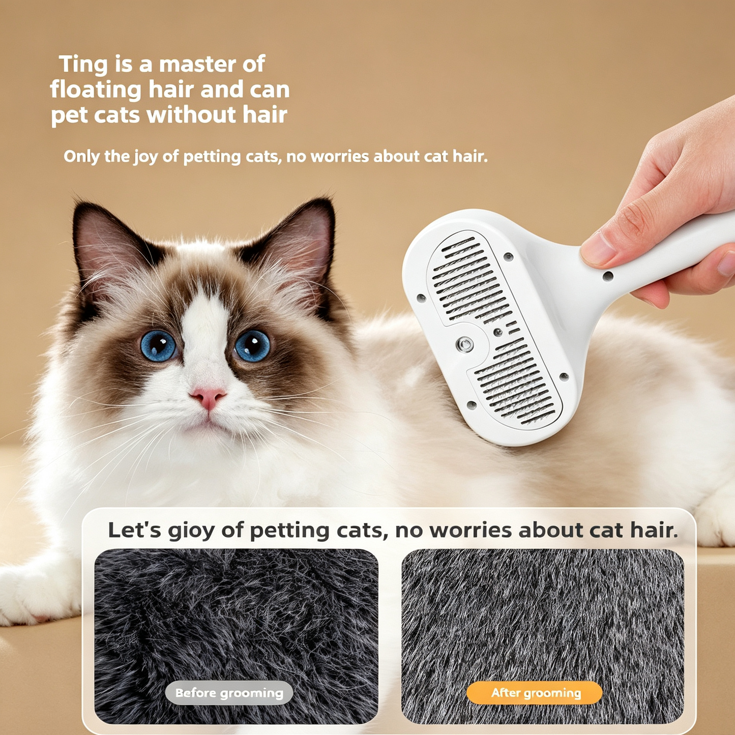 3-in-1 Steamy Cat Brush - Electric Spray Massage Comb
