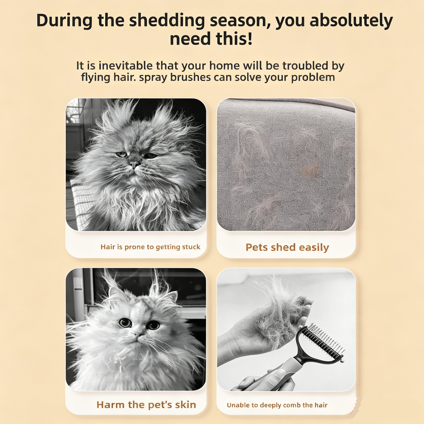 3-in-1 Steamy Cat Brush - Electric Spray Massage Comb
