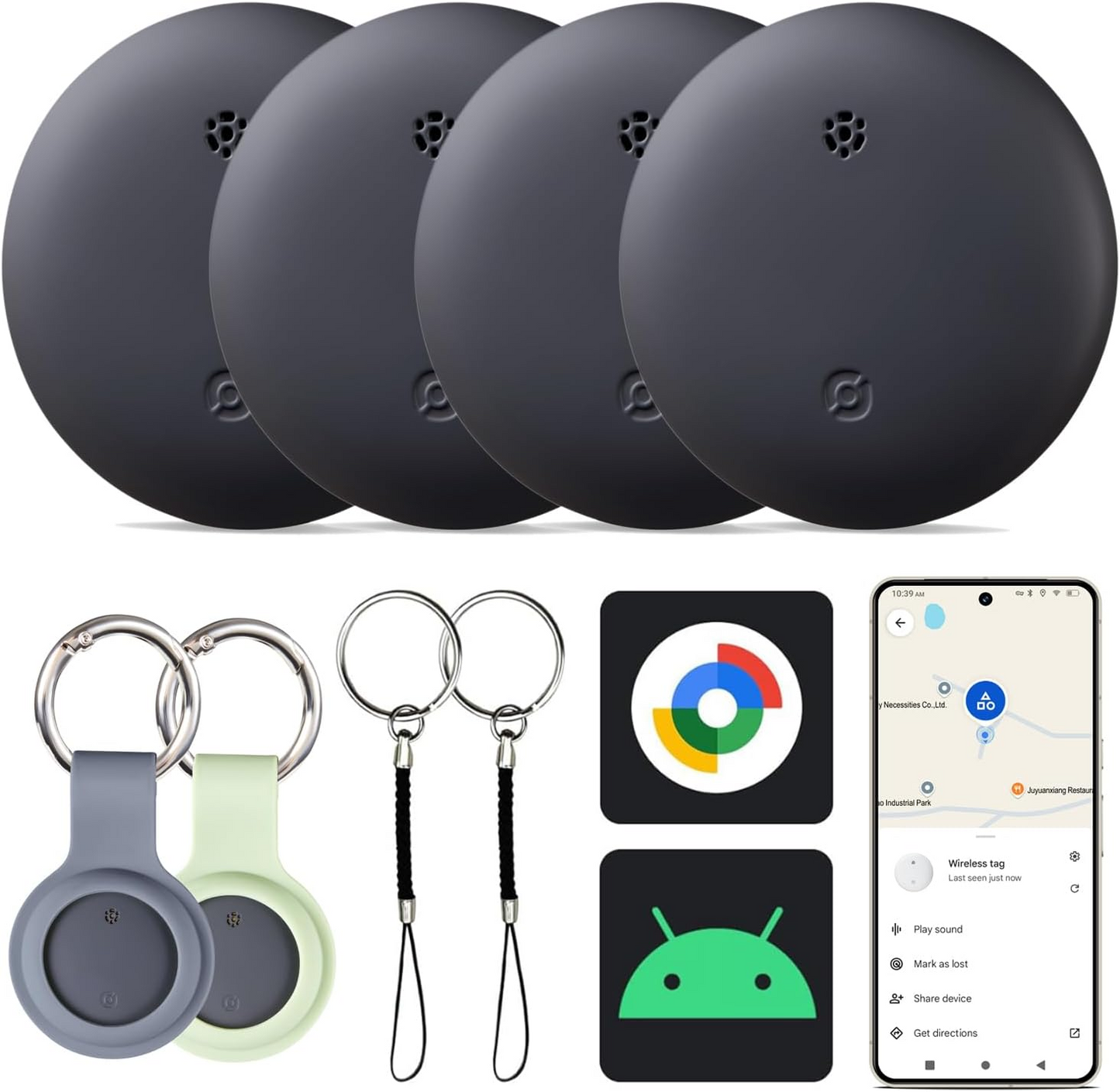 Smart GPS Pet Tracker Collar - Real-Time Location Tracking, No Monthly Fee, Waterproof