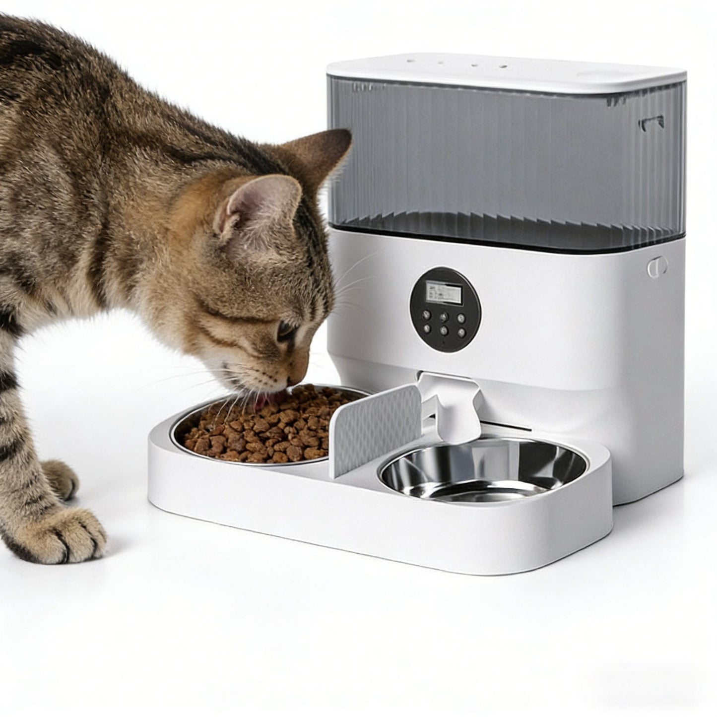 WiFi App Control Smart Pet Feeder - 5L Large Capacity with Dual Stainless Steel Bowls