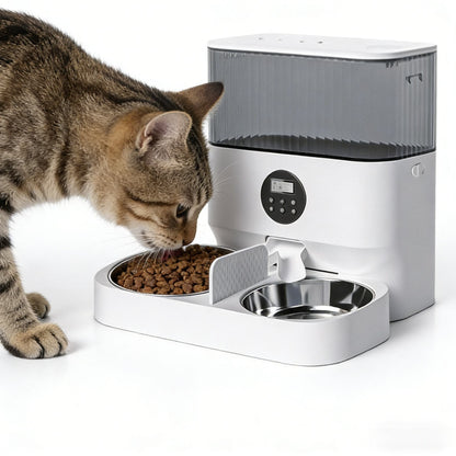 WiFi App Control Smart Pet Feeder - 5L Large Capacity with Dual Stainless Steel Bowls