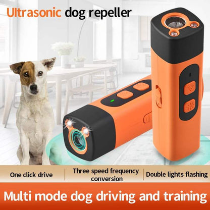 4-in-1 Ultrasonic Dog Bark Deterrent - 3-Mode Portable Training Tool with LED Flashlight