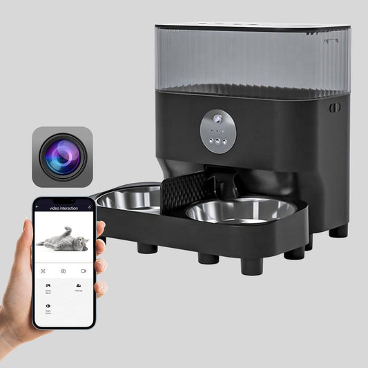 WiFi App Control Smart Pet Feeder - 5L Large Capacity with Dual Stainless Steel Bowls
