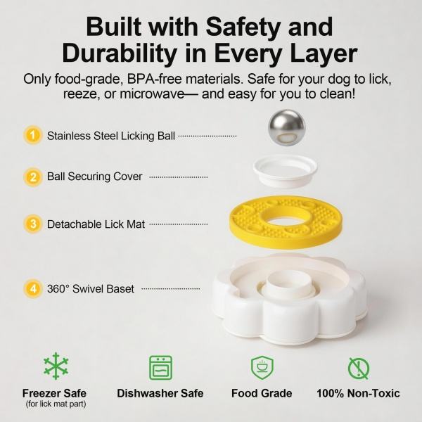 2-in-1 Smart Slow Feeder Bowl - Stainless Steel, Non-Slip, Choke-Prevention Design