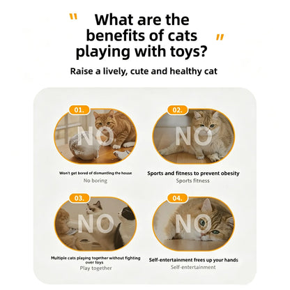 Waggy Bazaar Hide-and-Seek Automatic Cat Toy — Interactive Fun Disk with "Catch the Tail" Game for Indoor Cats, Multiple Speed Modes & Boredom Relief - product photo 9