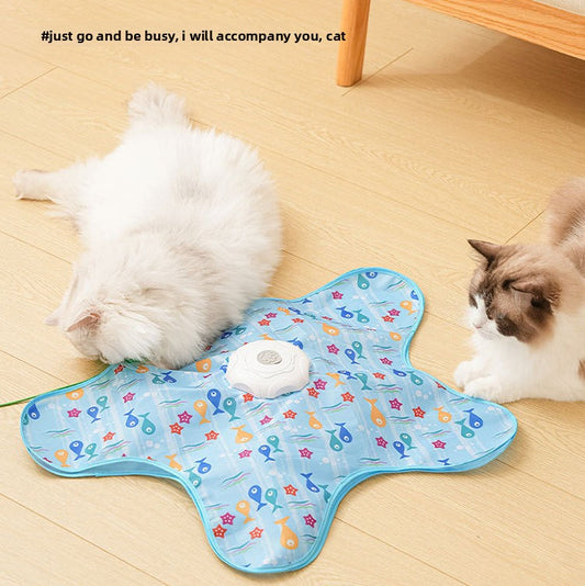 Waggy Bazaar Hide-and-Seek Automatic Cat Toy — Interactive Fun Disk with "Catch the Tail" Game for Indoor Cats, Multiple Speed Modes & Boredom Relief